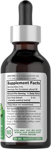Gotu Kola Extract | 2 fl oz | Alcohol Free | Super Concentrated Liquid Herb Supplement