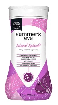Summer's Eve Island Splash Refreshing Daily Feminine Wash, Removes Odor, pH balanced, 9 fl oz. (Pack of 2)