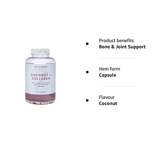 Coconut + Collagen (180 Capsules) - Myvitamins MyVitamins