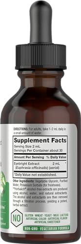 Eyebright Herb Supplement | 2 fl oz | Alcohol Free Drops | Super Concentrated Liquid