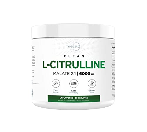 Type Zero L-Citrulline Malate Powder 2:1 6X (6000mg | Unflavored) Ultra Clean L Citrulline