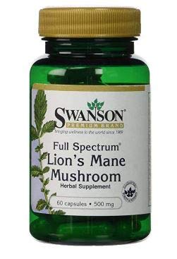 Swanson Lion's Mane Mushroom Capsules - 500 mg Each, 60 Capsules