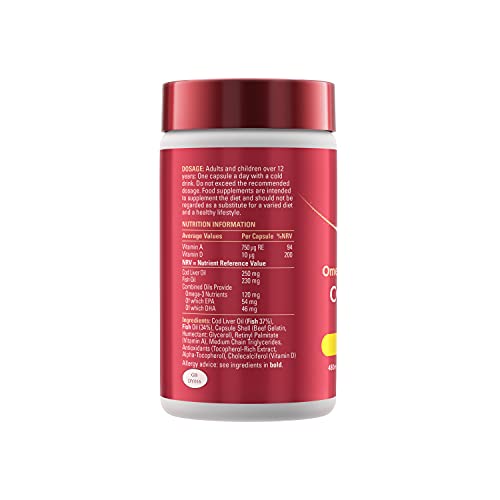 Seven Seas Cod Liver Oil Tablets With Omega-3, Fish Oil, One A Day, 4 Months Supply