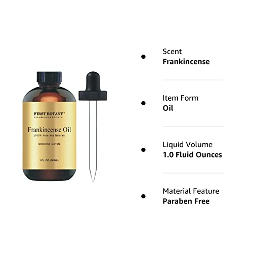 First Botany, 100% Pure Frankincense Essential Oil - Premium Frankincense Oil for Aromatherapy First Botany