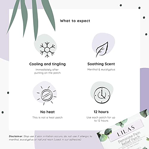 LILAS Period Cramps Pain Relief Patch - Pack of 10 LILAS