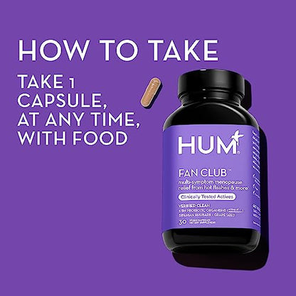 HUM Fan Club - Menopause Probiotic Supplement with Siberian Rhubarb for Women