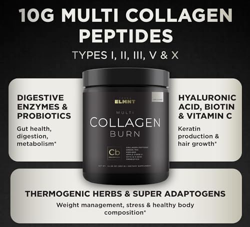 Super Collagen Burn - Premium Collagen Powder for Women Weight & Beauty w. Apple C Vinegar TERRA ELMNT