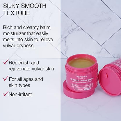 Vanibiss Natural Vulva Balm - Vulva Cream & Tender Skin Care -Topical Vulvar Moisturizer