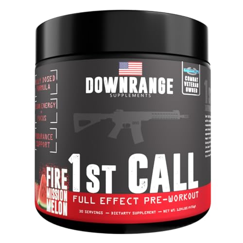 DownRange Supplements 1st Call Pre Workout Powder, Preworkout for Men & Women