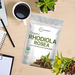 Micro Ingredients Organic Rhodiola Rosea Root Extract, 50g Powder | Adaptogenic Herb Micro Ingredients