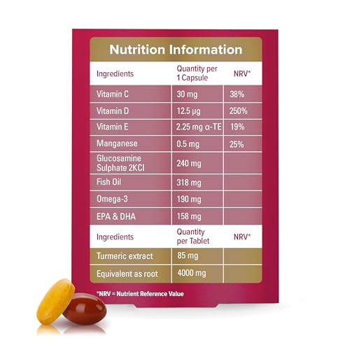 Seven Seas JointCare Supplex & Turmeric, With Glucosamine, Omega-3, Vitamins C and D