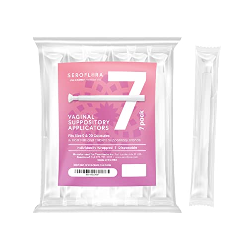 SEROVERA Seroflora Boric Acid Suppositories Applicators for Women, Individually Wrapped Pack of 7 SEROVERA