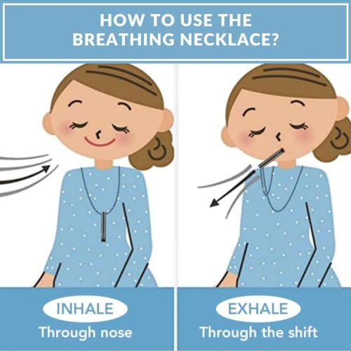 Mariscal Anxiety Breathing Necklace - Rose Gold Anti Anxiety Necklace Breathing for Women and Men