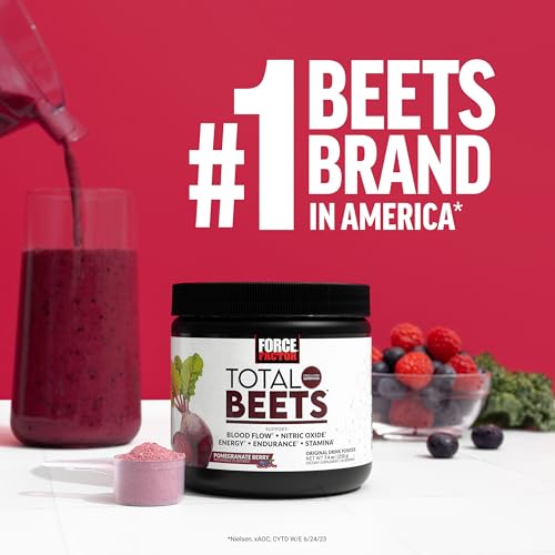 Force Factor Total Beets Drink Mix Superfood Powder with Nitrates to Supp