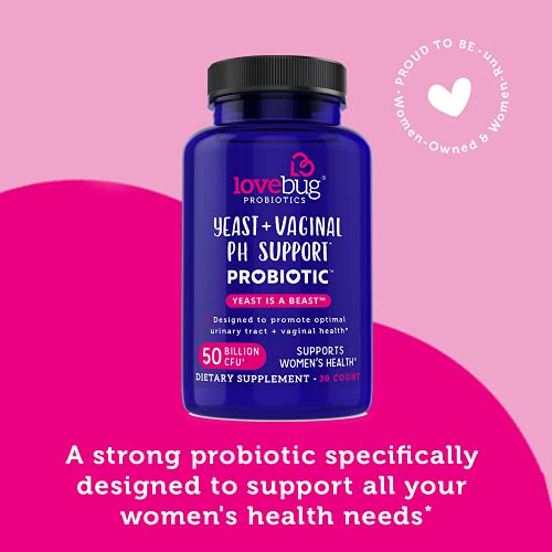 Lovebug Yeast + Vaginal pH Support | Clinically Studied Ingredients for Yeast & UTIs