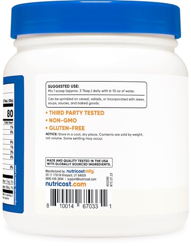 Nutricost Brewers Yeast Powder 1LB (16oz) - Non-GMO, Vegetarian Friendly Nutricost