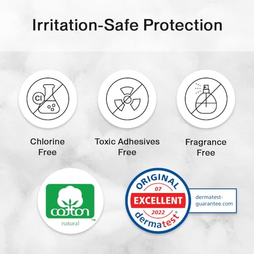 SANDIS Feminine Pad for Women - Large 48 Count 100% Organic Cotton Ultra Thin with Wings SANDIS