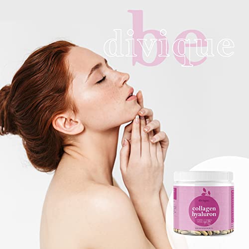 Collagen Capsules Divique Collagen Hyaluron 1500mg Collagen Peptides Type 1, 2, 3, 5, 10 