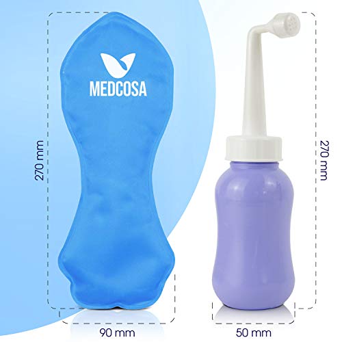 Medcosa Female Ice Pack and Perineal Bottle Set | Reusable Perineal Cold Packs & Portable Bidet Spray BottleMedcosa Female Ice Pack and Perineal Bottle Set | Reusable Perineal Cold Packs & Portable Bidet Spray Bottle Medcosa