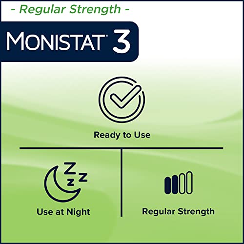 Monistat 3 Day Yeast Infection Treatment for Women, 3 Miconazole Pre-Filled Cream Applicators & External Monistat