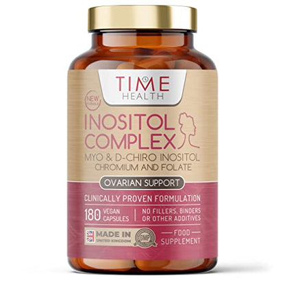 Inositol Complex | PCOS Support | 180 Capsules | Myo & D Chiro-Inositol, Folate & Chromi