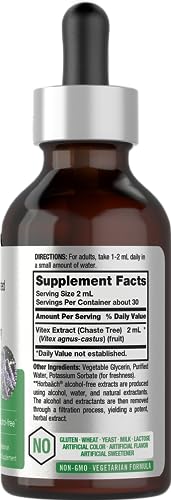 Vitex Berry Chasteberry Extract | 2 fl oz | Super Concentrated | Alcohol Free Chaste Tree
