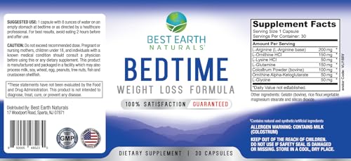 Best Earth Naturals Bedtime Weight Loss Supplement - Helps Boost Metabolism Best Earth Naturals