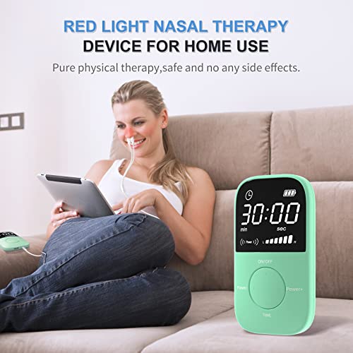 LASEPREHT Red Light Nasal Therapy Device, 650nm Red Light Device for Nose Sore Throat