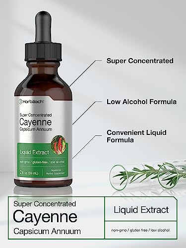 Cayenne Pepper Liquid Extract | 2 fl oz | Vegetarian, Non-GMO, Gluten Free Supplement