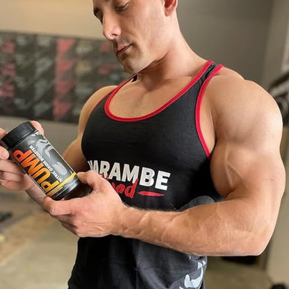 Harambe Pump - Nitric Oxide Supplement with Nitrosigine, S7, and BioPerine - Best Pre Workout Pump Pills - Top Vasodilator & NO Booster -