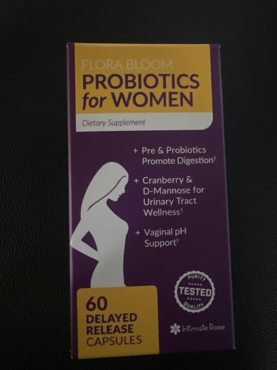 Intimate Rose Combo Pack! Flora Bloom Probiotics for Women (One Bottle) and Boric Balance Boric Acid Intimate Rose