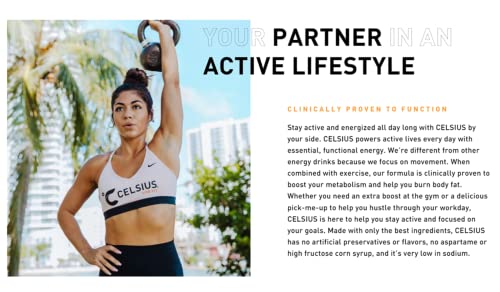 CELSIUS Energy Drink |Functional Essential Energy Drink Peach Vibe, Tropical and Arctic 