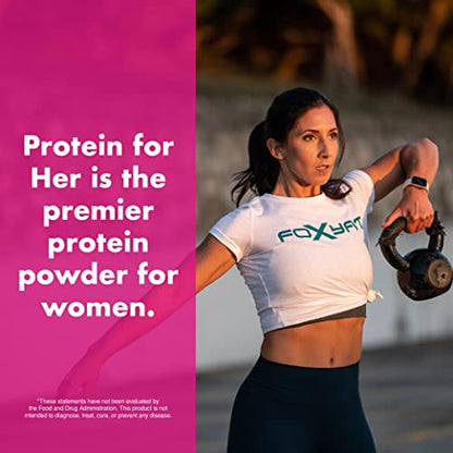 FoxyFit Protein for Her, Caramel Mocha Whey Protein Powder with CLA and Biotin