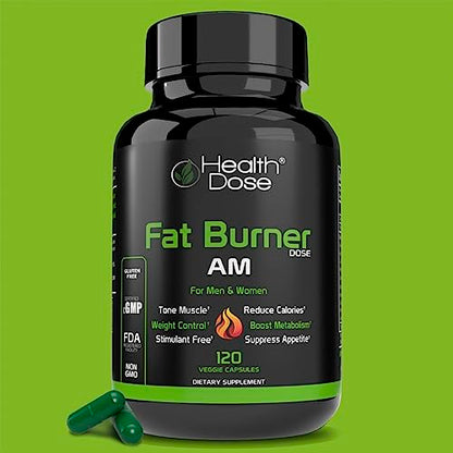 Health Dose Fat Burner AM. Weight Control & Metabolism Boost. For Active Lifestyles.
