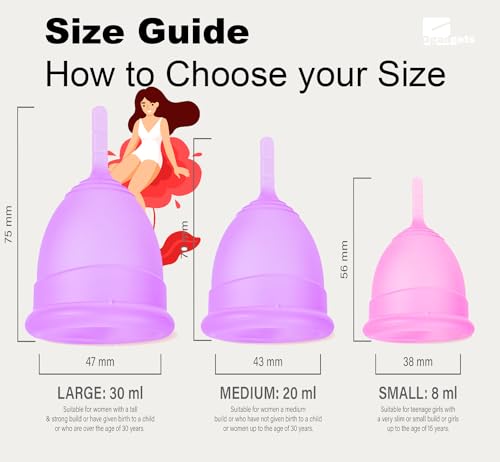 Ggadgets Menstrual Cup for Women with Pouch | Ultra Soft Odour & Rash Free | No Leakage Ggadgets