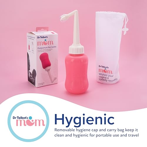 Dr. Talbot's Mom Postpartum Peri Bottle with Storage Bag - 12.2 Fl Oz/360 ML Capacity - Postpartum Essentials Dr. Talbot's
