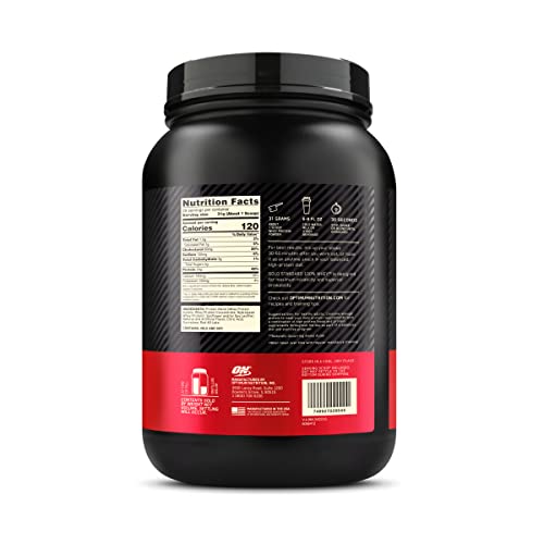 Optimum Nutrition Gold Standard 100% Whey Protein Powder, Delicious Strawberry Optimum Nutrition