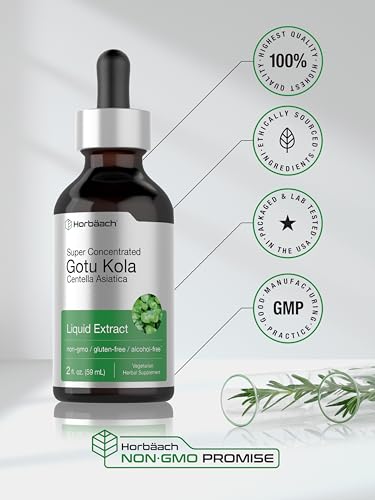 Gotu Kola Extract | 2 fl oz | Alcohol Free | Super Concentrated Liquid Herb Supplement