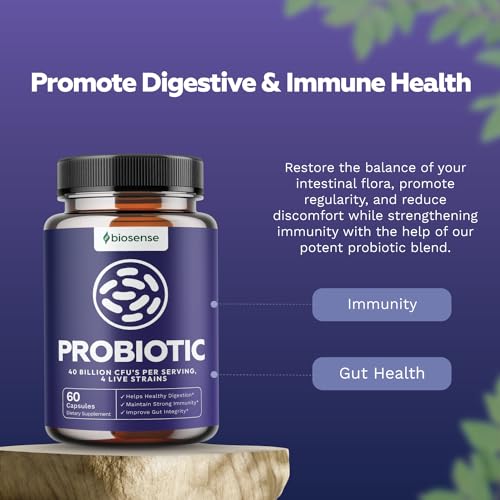 Colon Health Probiotic and Prebiotic Capsules - Gut Health Prebiotics and Probiotics Bio Sense