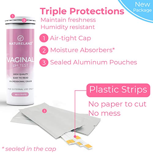 Natureland Vaginal Health pH Test Strips, Feminine pH Test, Value Pack Natureland