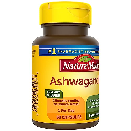 Nature Made Ashwagandha Capsules 125mg for Stress Support, 60 Capsules, 60 Day Supply Nature Made