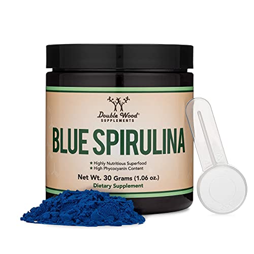 Blue Spirulina Powder - Maximum 35% Phycocyanin Content, Superfood Powder from Blue Double Wood Supplements
