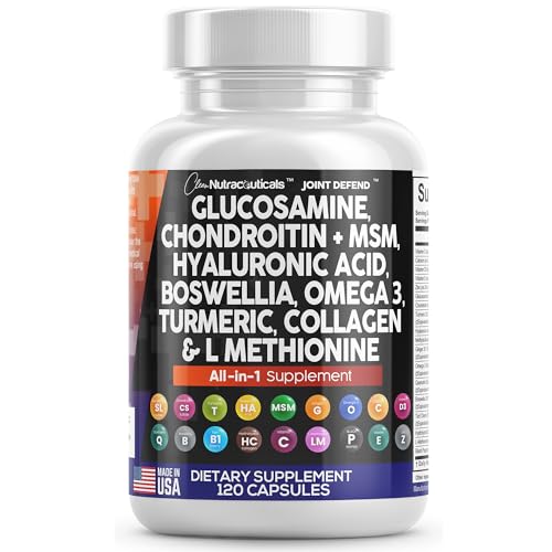 Clean Glucosamine Chondroitin MSM Turmeric Hyaluronic Acid Boswellia