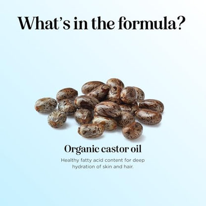 Hexane Free Organic Castor Oil - USDA Organic Castor Oil for Body Detox Hair Growth & Skin Care