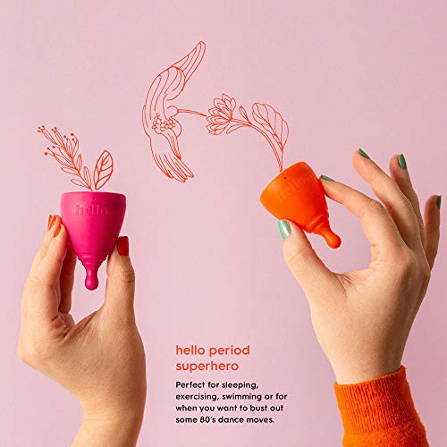 The Hello Cup Extra Small Menstrual Cup, BPA Free, Reusable, Hypoallergenic, Recyclable