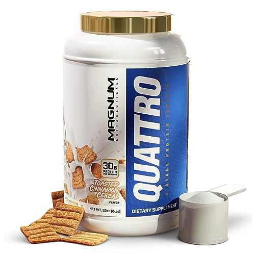 Magnum Nutraceuticals Quattro -, Toasted Cinnamon Cereal ,2lb - May Support Muscle