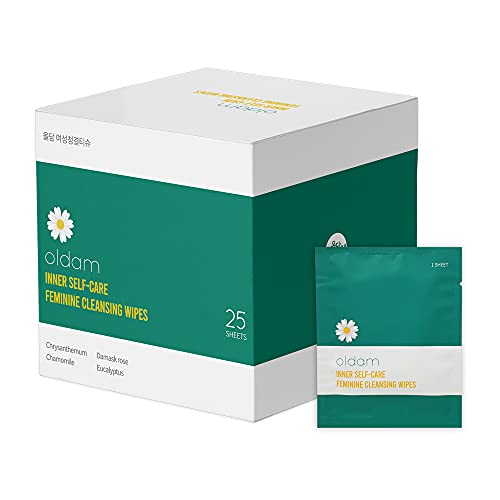 Oldam Feminine Flushable Wipes: 100% Vegan, pH-Balanced, Moisturizers & Essential Oils, Sensitive Skin