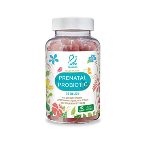 ACTIF Prenatal Probiotic Maximum Strength with 75 Billion CFU and 20 Strains, Immunity and Gut Support ACTIF