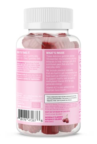 SUKU Vitamins Teen Girl Gummies – Sugar Free Vegetarian Gummy Vitamins Supplement SUKU Vitamins