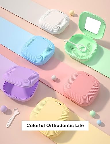 HEMILAB® Retainer Case, Slim Aligner Case with Vent Holes, Compatible with Invisalign